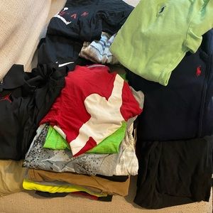 Boys summer clothes lot. Sizes 10/12 and 14/16. Brands: Nike, Polo and more!
